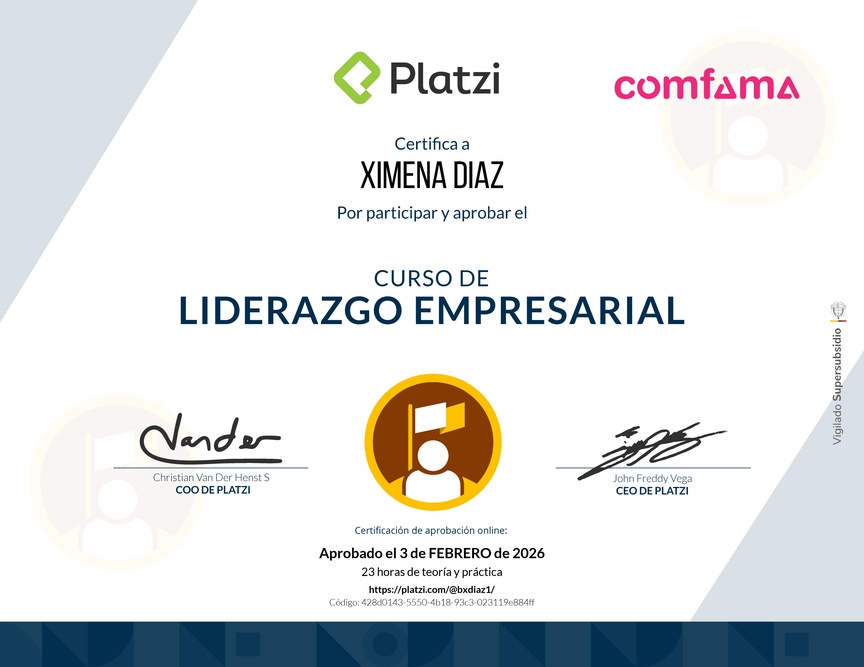 Diploma del Curso de Liderazgo Empresarial