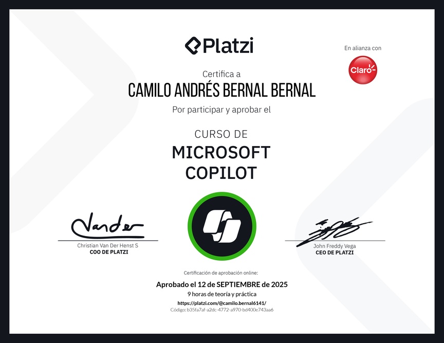 Diploma del Curso de Microsoft 365