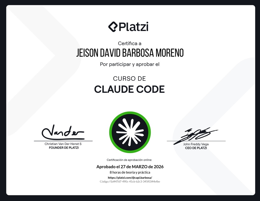 Diploma del Curso de Claude Code