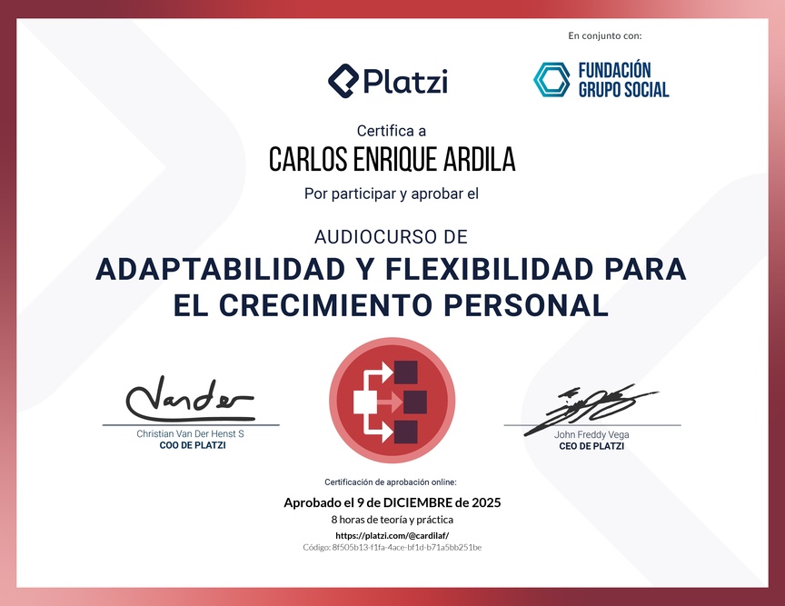 Diploma de Audiocurso de Adaptabilidad y Flexibilidad para el Crecimiento Personal