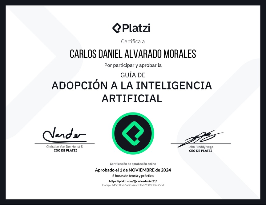 Diploma de Guía de Adopción a la Inteligencia Artificial 2023