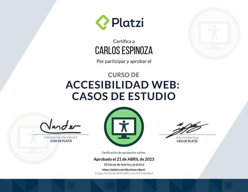 Diploma de Audiocurso de Accesibilidad Web: Casos de Estudio