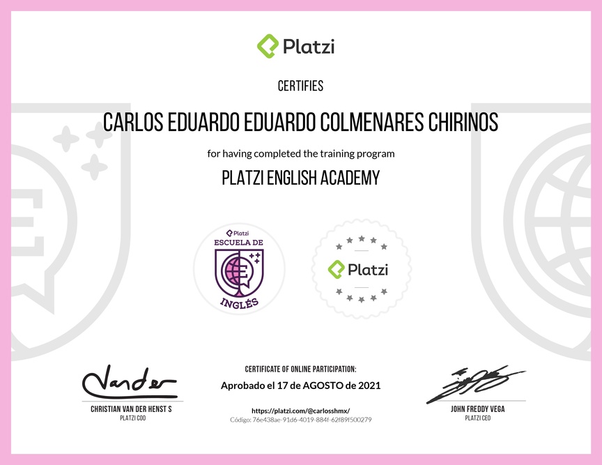 Diploma de la Ruta de Aprendizaje de English Learning