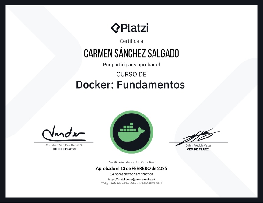 Diploma del Curso de Docker: Fundamentos
