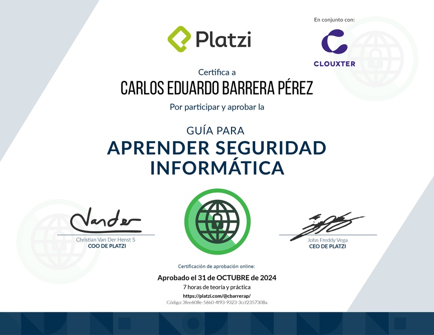 Diploma de Guía para Aprender Seguridad Informática