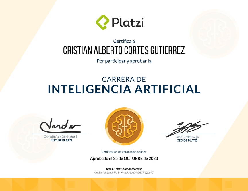 Diploma de la Ruta de Aprendizaje de Inteligencia Artificial MinTIC - Icetex
