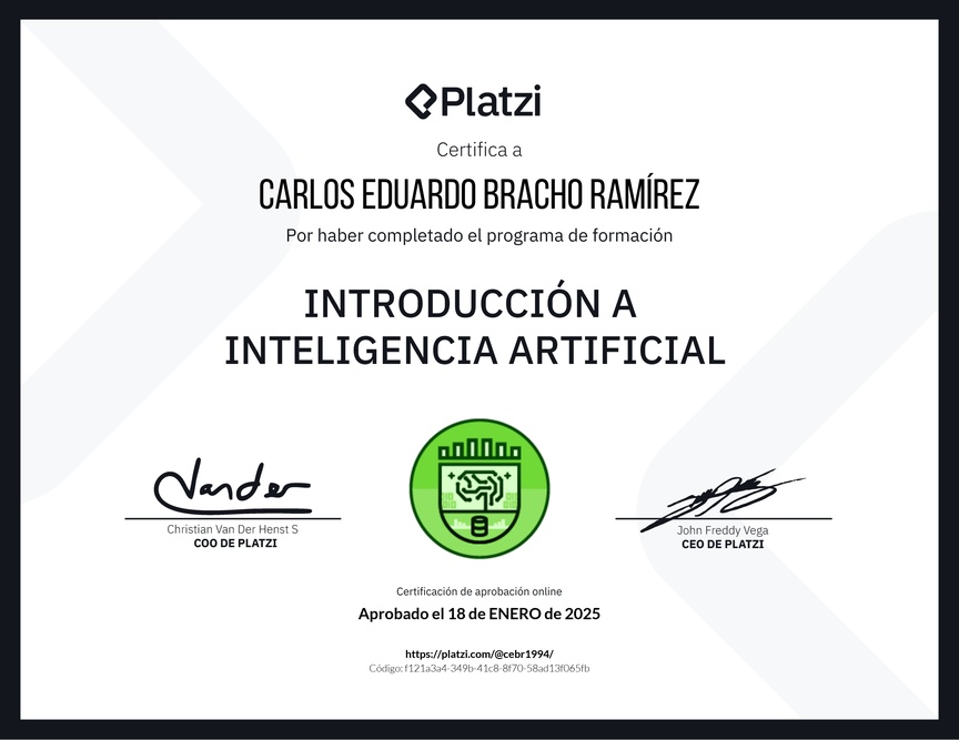Diploma de la Ruta de Aprendizaje de Introducción a AI