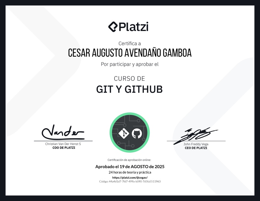 Diploma del Curso de Git y GitHub