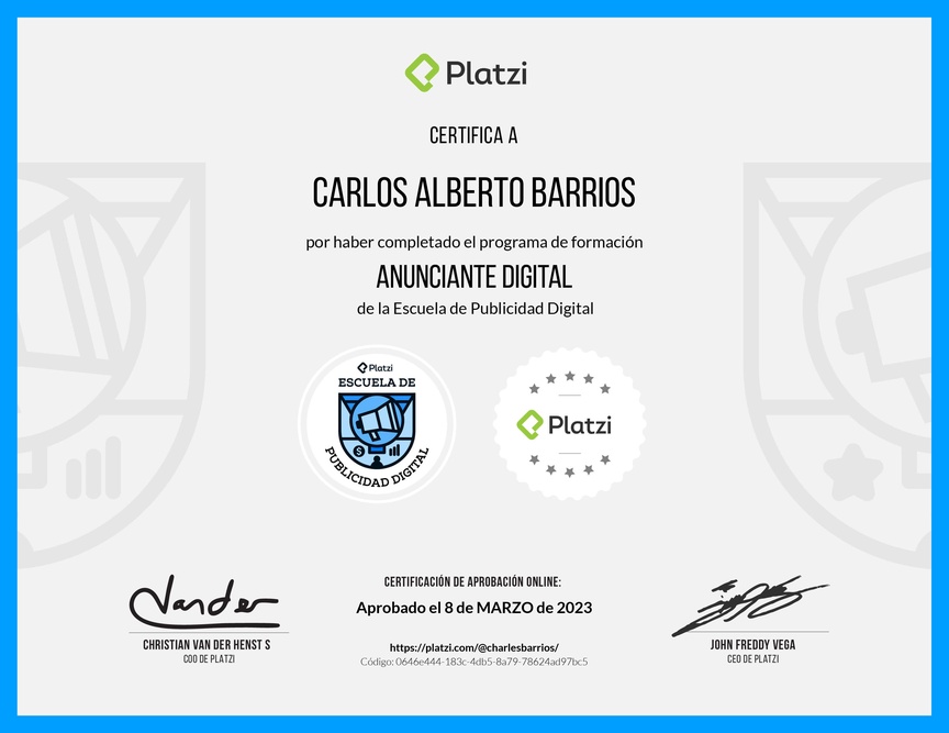 Diploma de la Ruta de Aprendizaje de Anunciante Digital