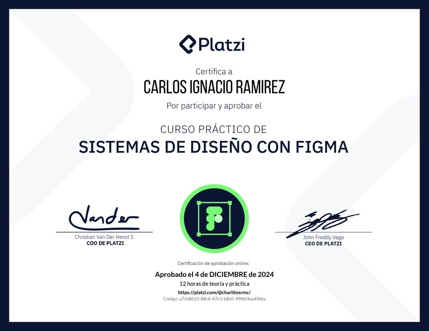 Diploma del Curso Práctico de Sistemas de Diseño con Figma