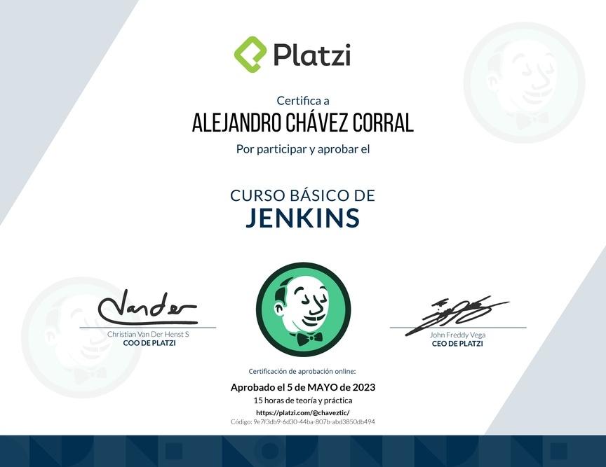 Diploma del Curso Básico de Jenkins