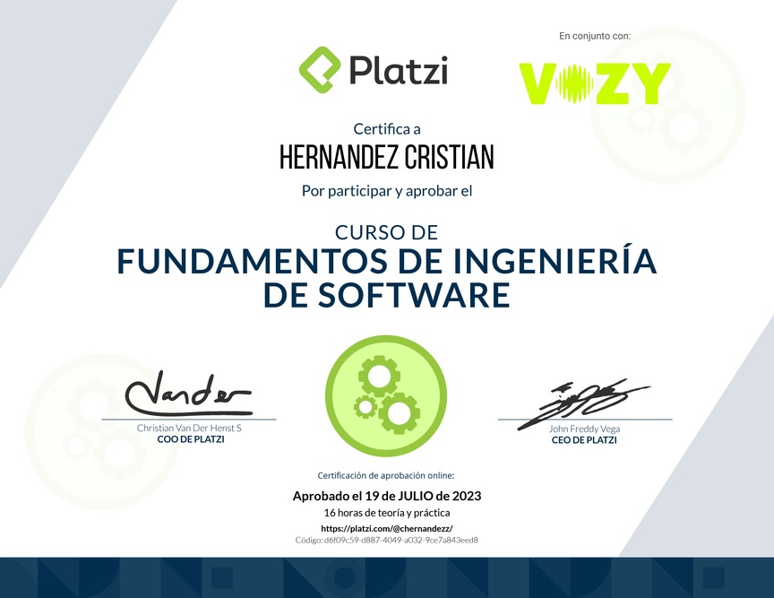 Diploma de Fundamentos de Ingeniería de Software