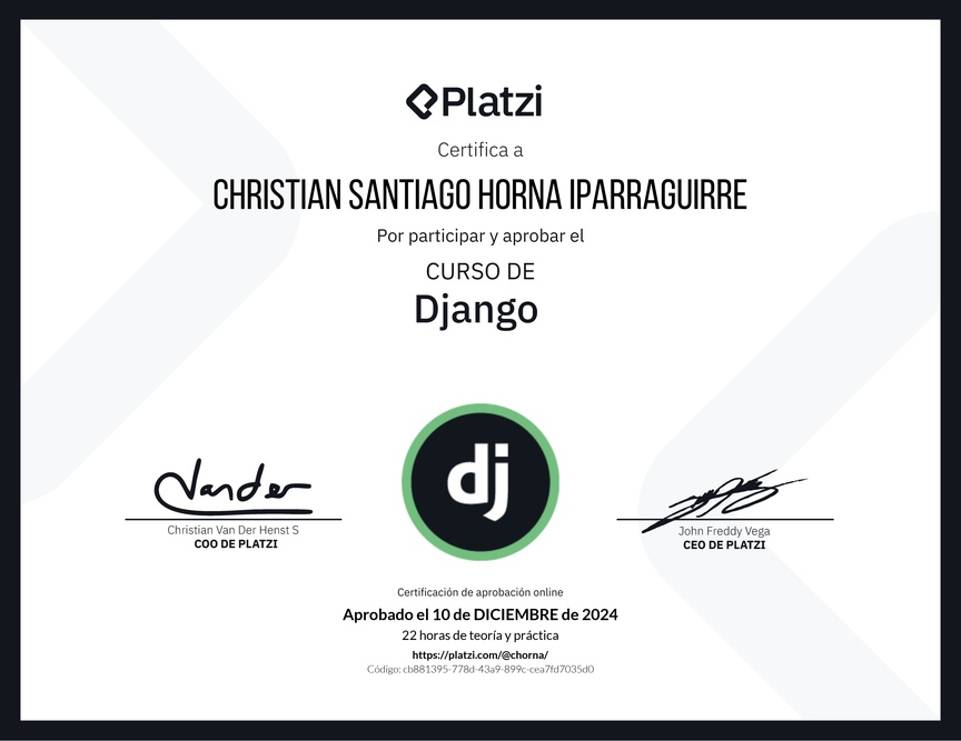 Diploma del Curso de Django
