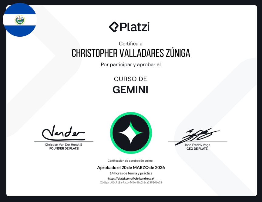 Diploma del Curso de Gemini
