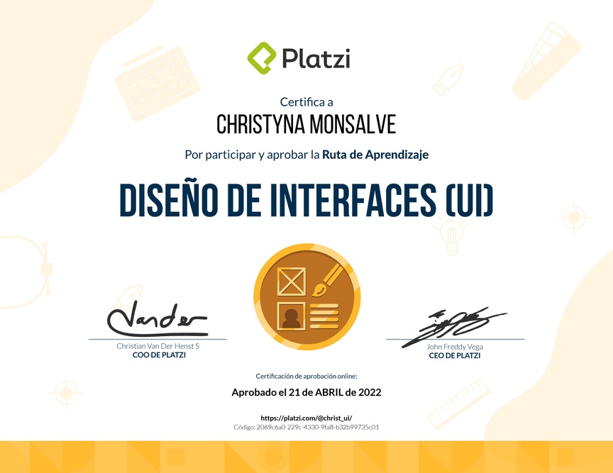 Diploma de la Ruta de Aprendizaje de Diseño de Interfaces (UI)