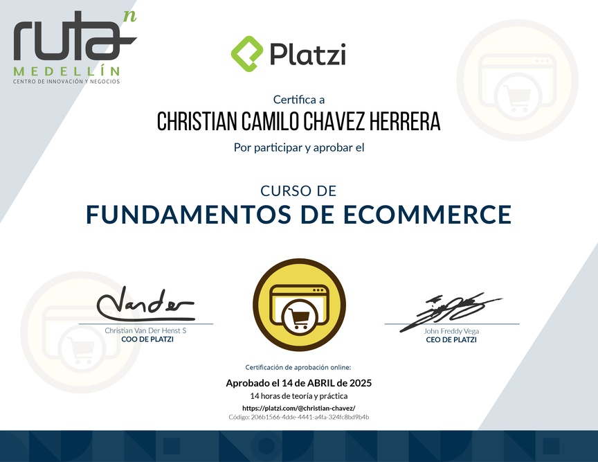Diploma del Curso de E-Commerce