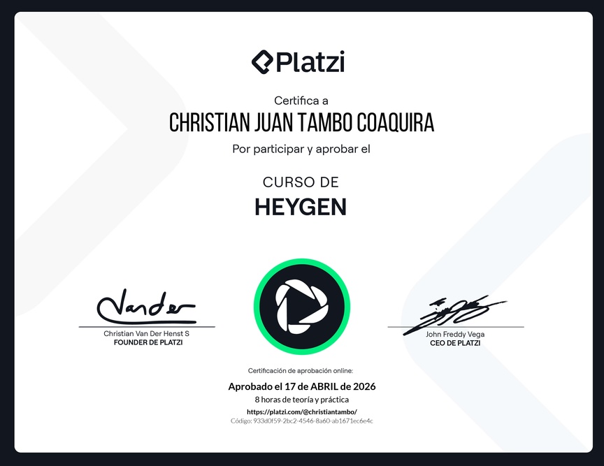 Diploma del Curso de HeyGen
