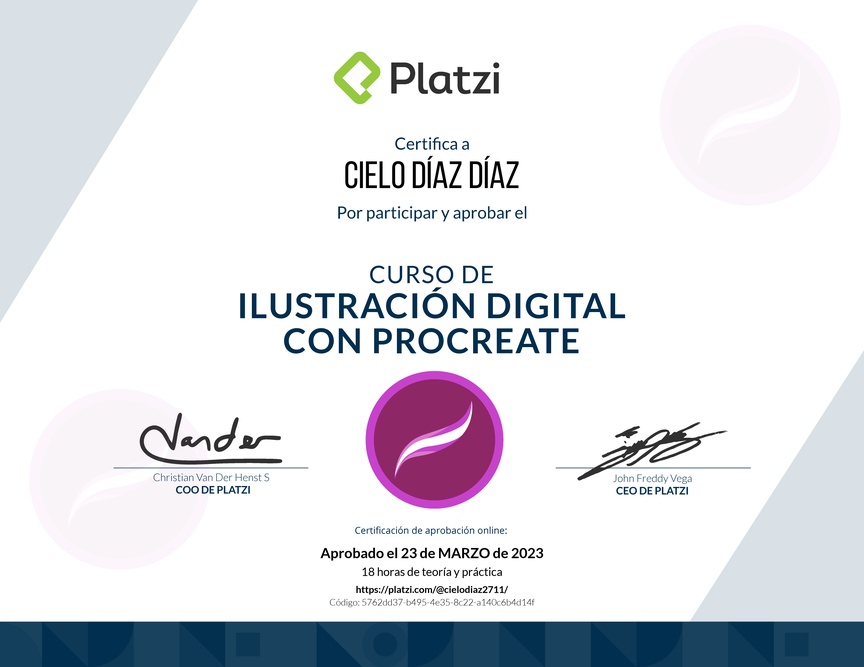 Diploma del Curso de Procreate: Ilustración Digital