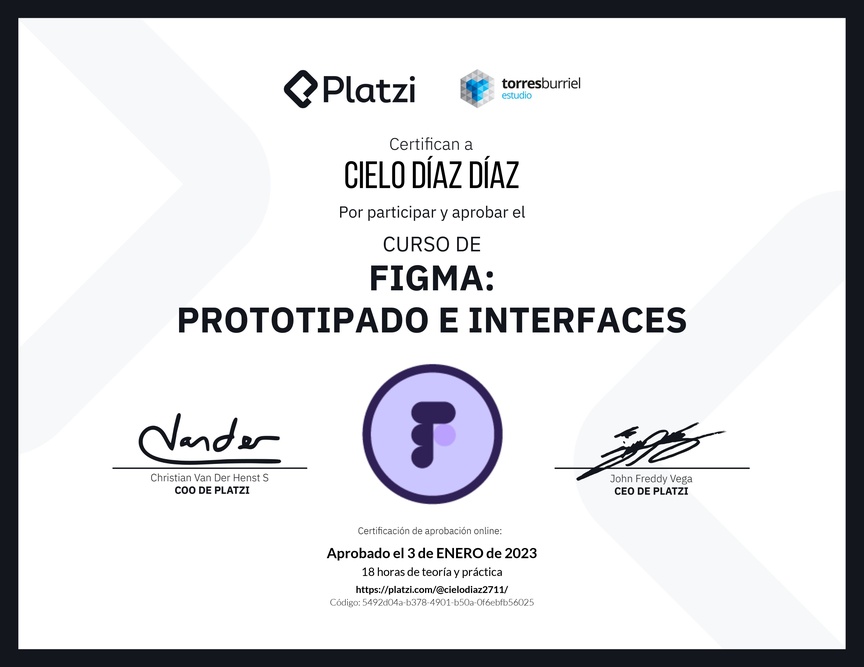 Diploma del Curso Básico de Figma - 2022