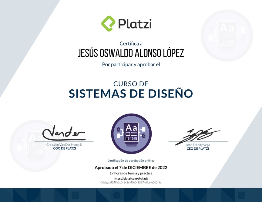 Diploma del Curso de Sistemas de Diseño Efectivos
