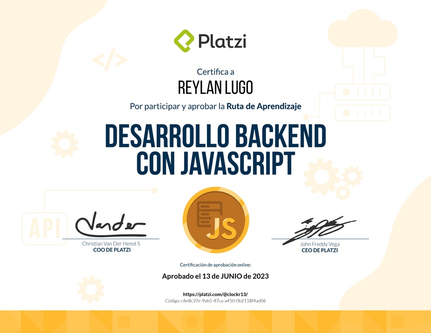 Diploma de la Ruta de Aprendizaje de Node.js: Desarrollo Backend con JavaScript