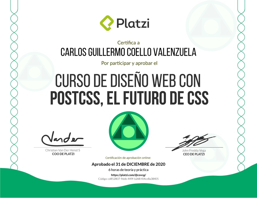 Diploma de Diseño web con PostCSS, el futuro de CSS