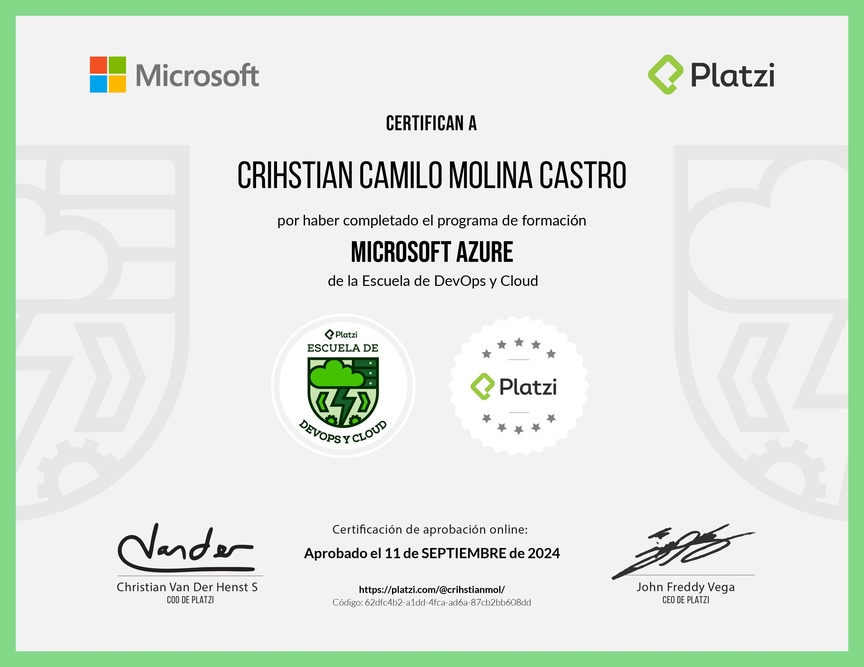 Diploma de la Ruta de Aprendizaje de Microsoft Azure