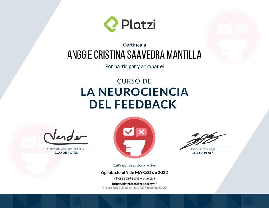 Diploma de Audiocurso sobre la Neurociencia del Feedback