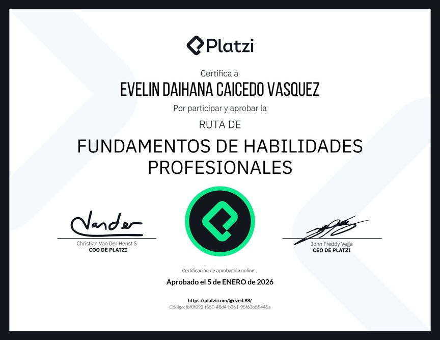 Diploma de la Ruta de Aprendizaje de Fundamentos de Habilidades Profesionales