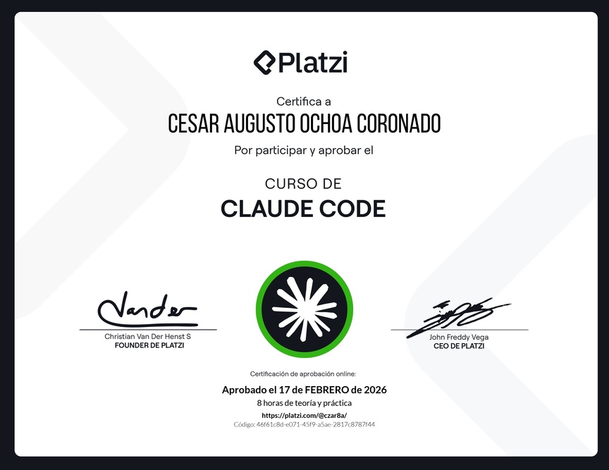 Diploma del Curso de Claude Code