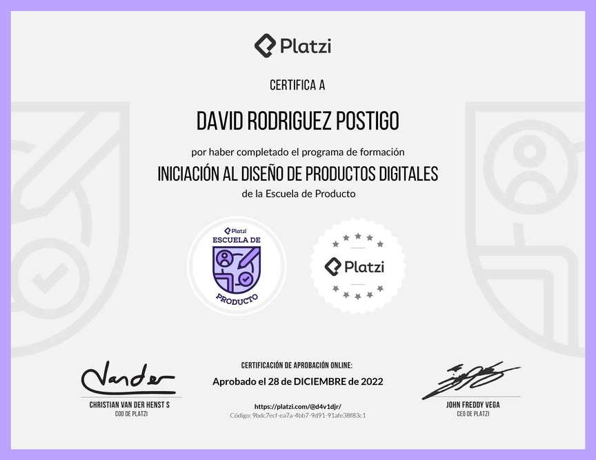 Diploma de la Ruta de Aprendizaje de Iniciación al Diseño de Productos Digitales