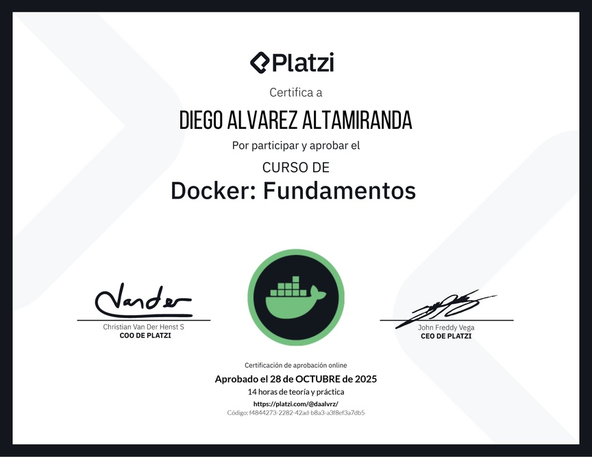 Diploma del Curso de Docker: Fundamentos