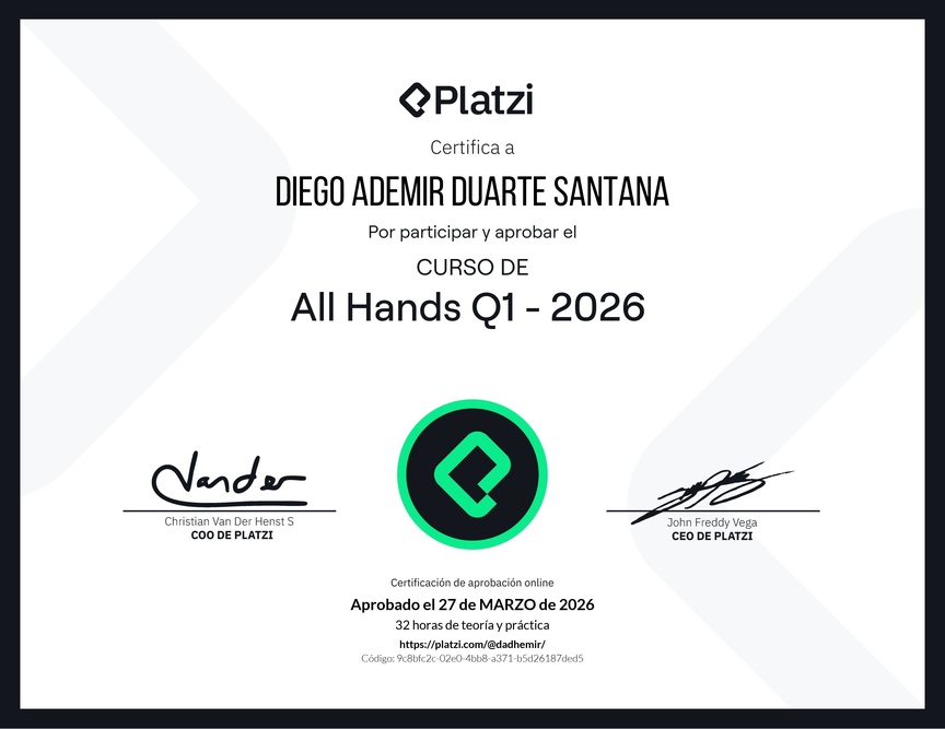 Diploma de All Hands Q1 - 2026