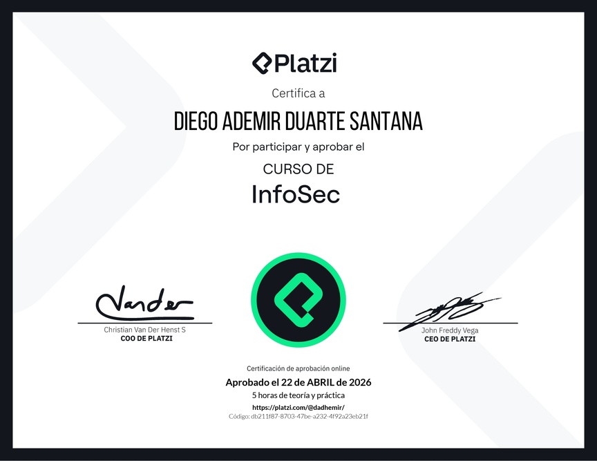 Diploma de Information Security for Platzians