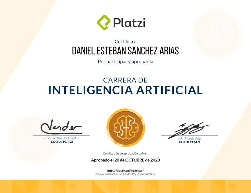 Diploma de la Ruta de Aprendizaje de Inteligencia Artificial MinTIC - Icetex