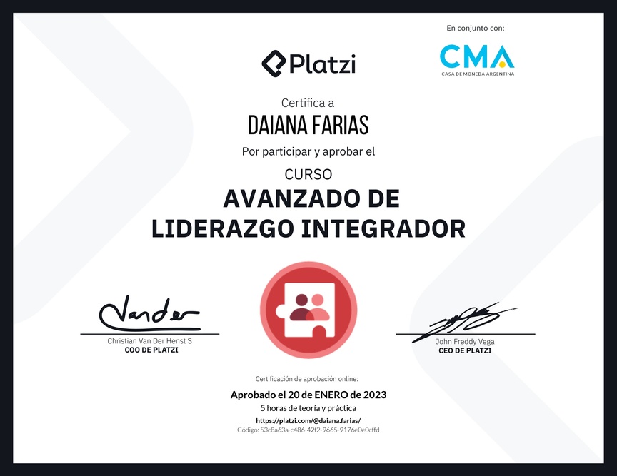 Diploma del Curso Avanzado de Liderazgo: Adapta tu Estilo de Liderazgo