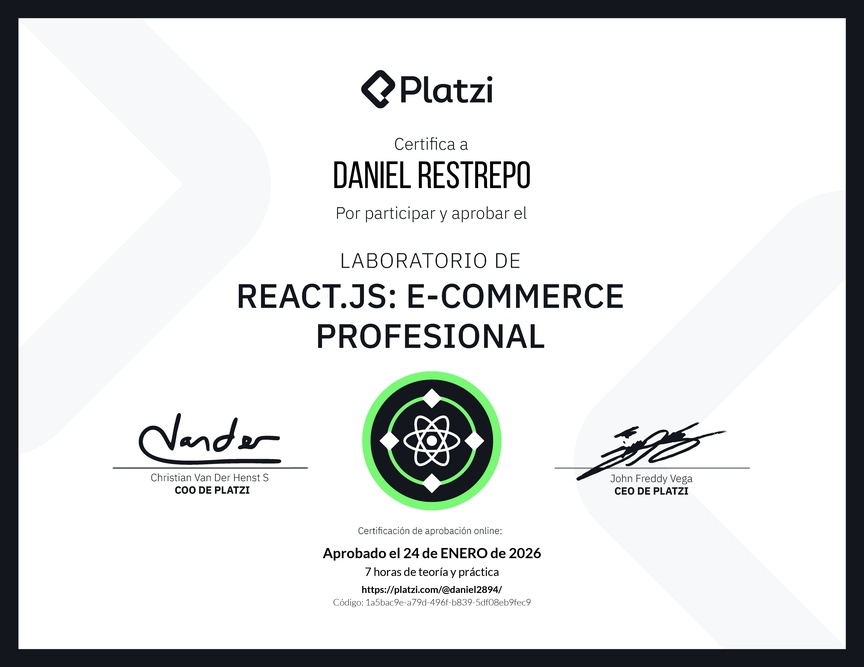 Diploma de Prueba Técnica: E-commerce Profesional con React.js