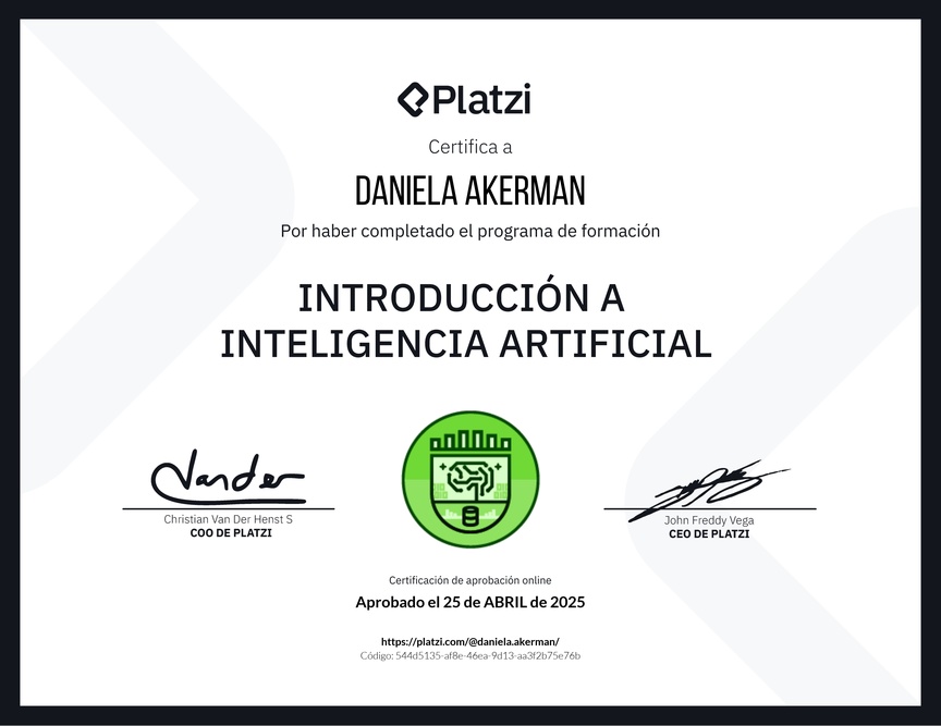 Diploma de la Ruta de Aprendizaje de Introducción a AI