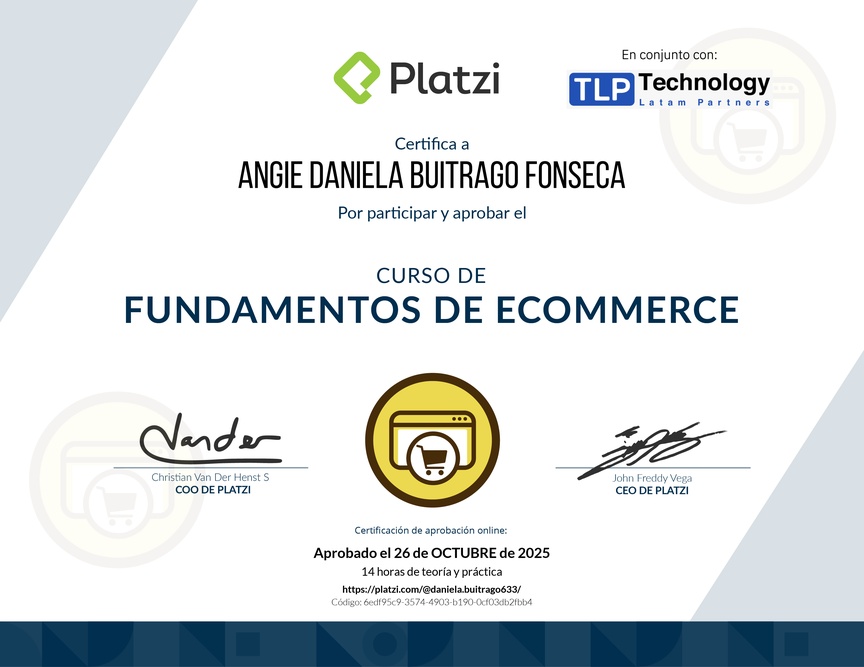 Diploma del Curso de E-Commerce