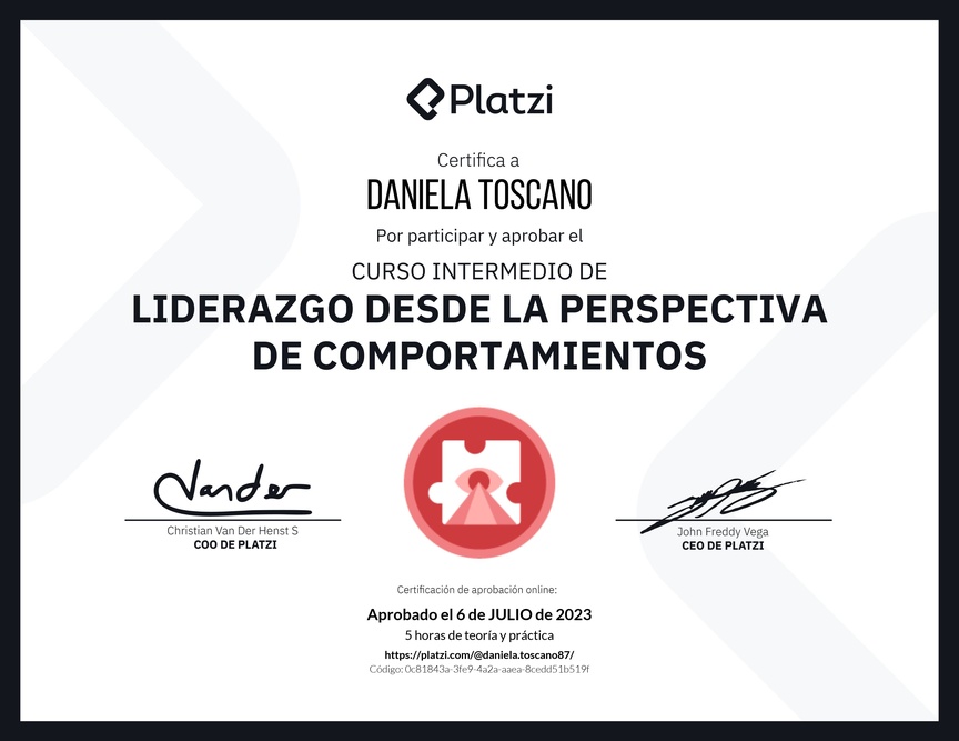 Diploma del Curso Intermedio de Liderazgo: Identifica los Tipos de Liderazgo