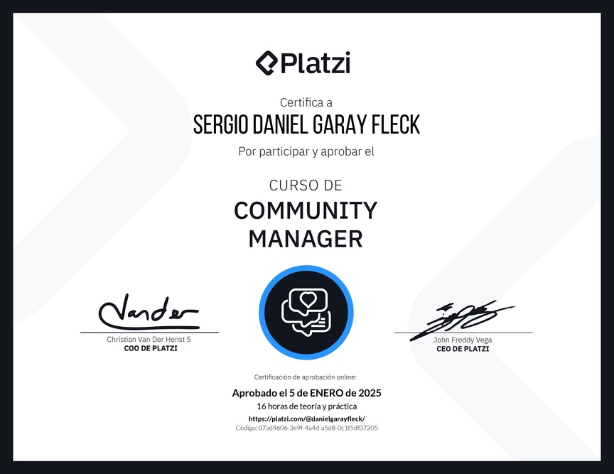 Diploma del Curso de Community Manager