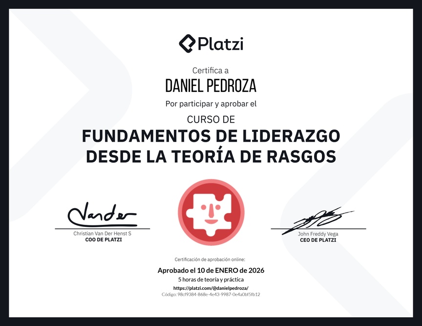 Diploma del Curso de Fundamentos de Liderazgo: Reconoce las Características de un Líder