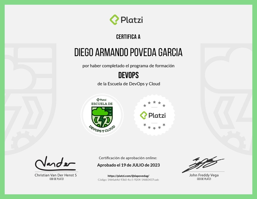 Diploma de la Ruta de Aprendizaje de DevOps
