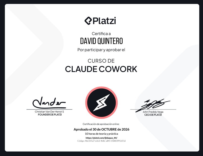Diploma del Curso de Claude Cowork