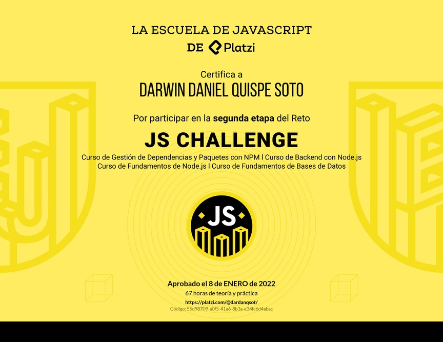 Diploma de JS Challenge: Diploma de la Fase 2
