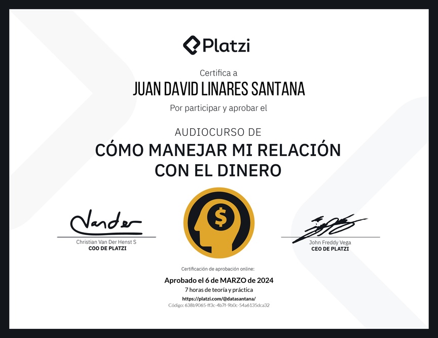 Diploma del Curso de Estrategias Financieras personales