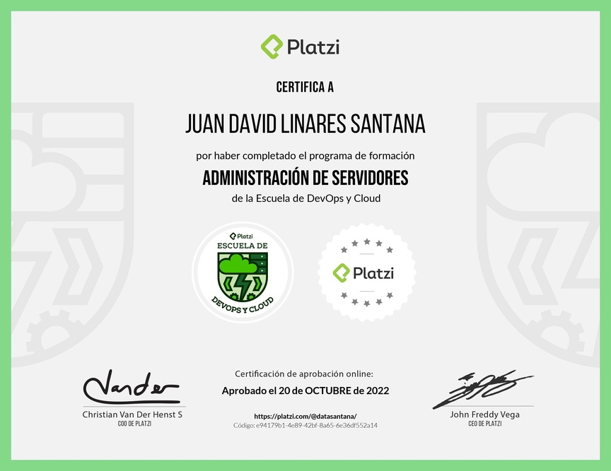 Diploma de la Ruta de Aprendizaje de Fundamentos de Servidores Linux