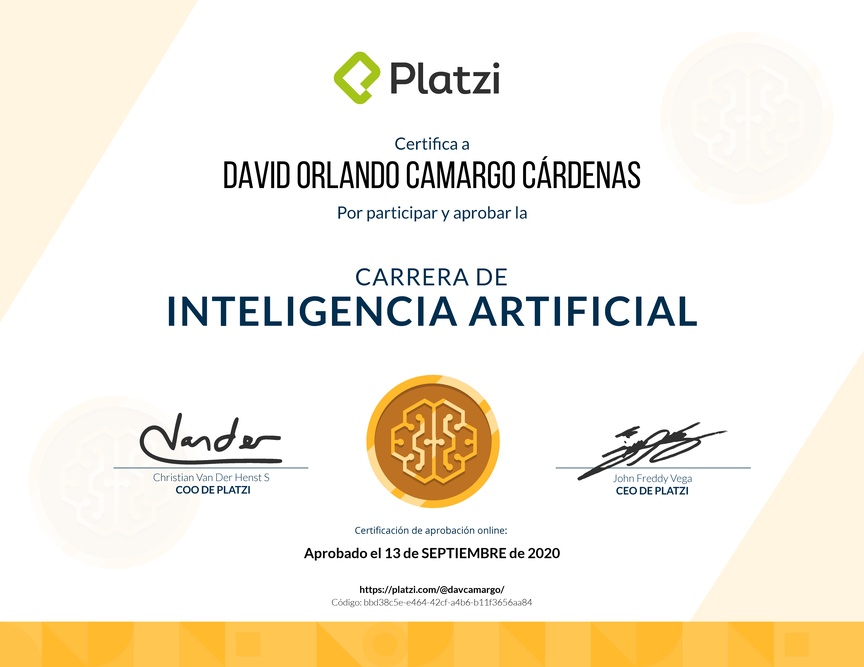 Diploma de la Ruta de Aprendizaje de Inteligencia Artificial MinTIC - Icetex