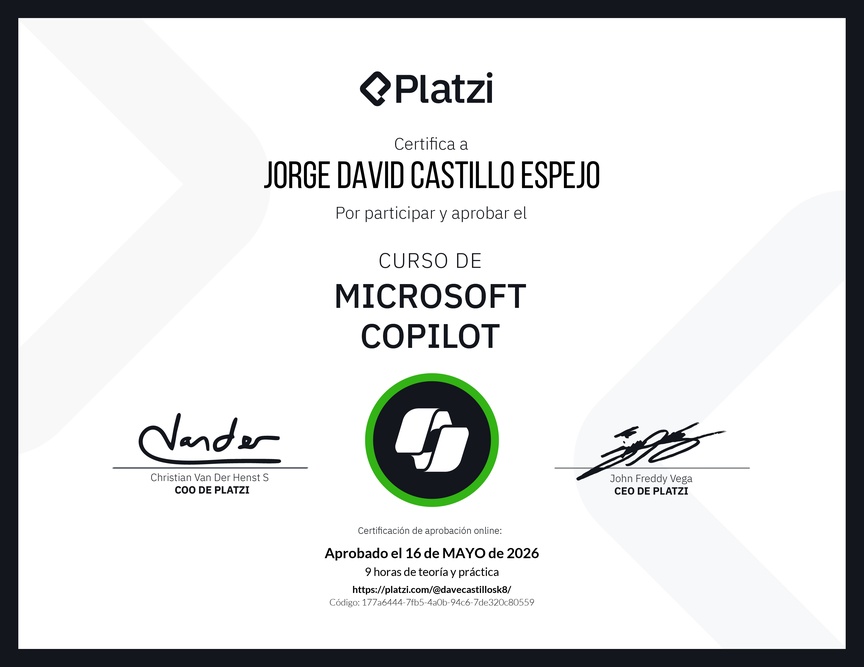 Diploma del Curso de Microsoft 365