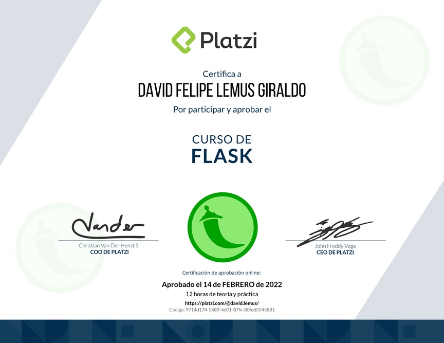 Diploma del Curso de Flask